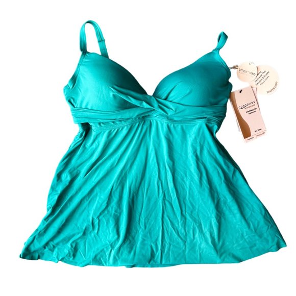 NWT CONTOURS BY COCO REEF DIAMOND WRAP BRA SIZED TANKINI TOP - Picture 3 of 5